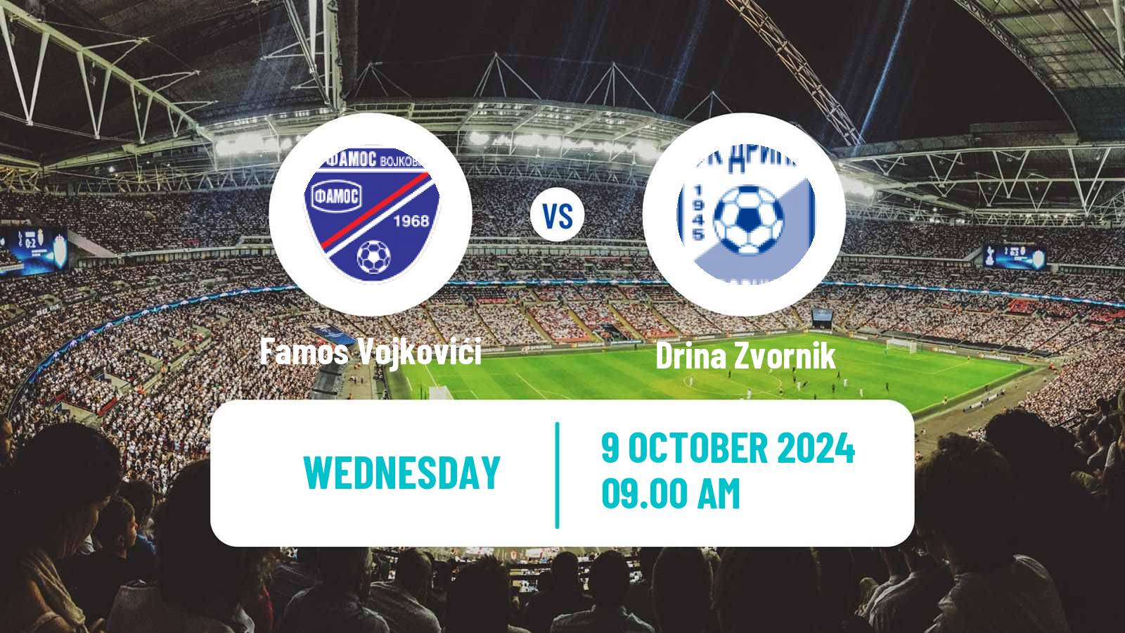 Soccer Bosnian Prva Liga RS Famos Vojkovići - Drina Zvornik