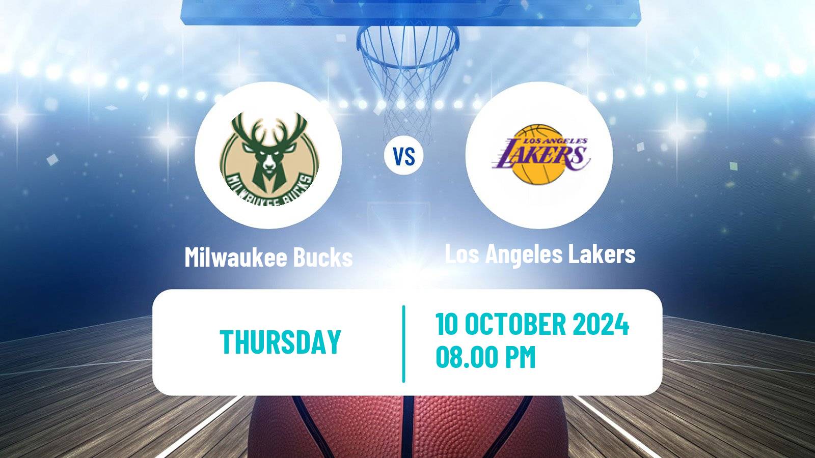 Basketball NBA Milwaukee Bucks - Los Angeles Lakers