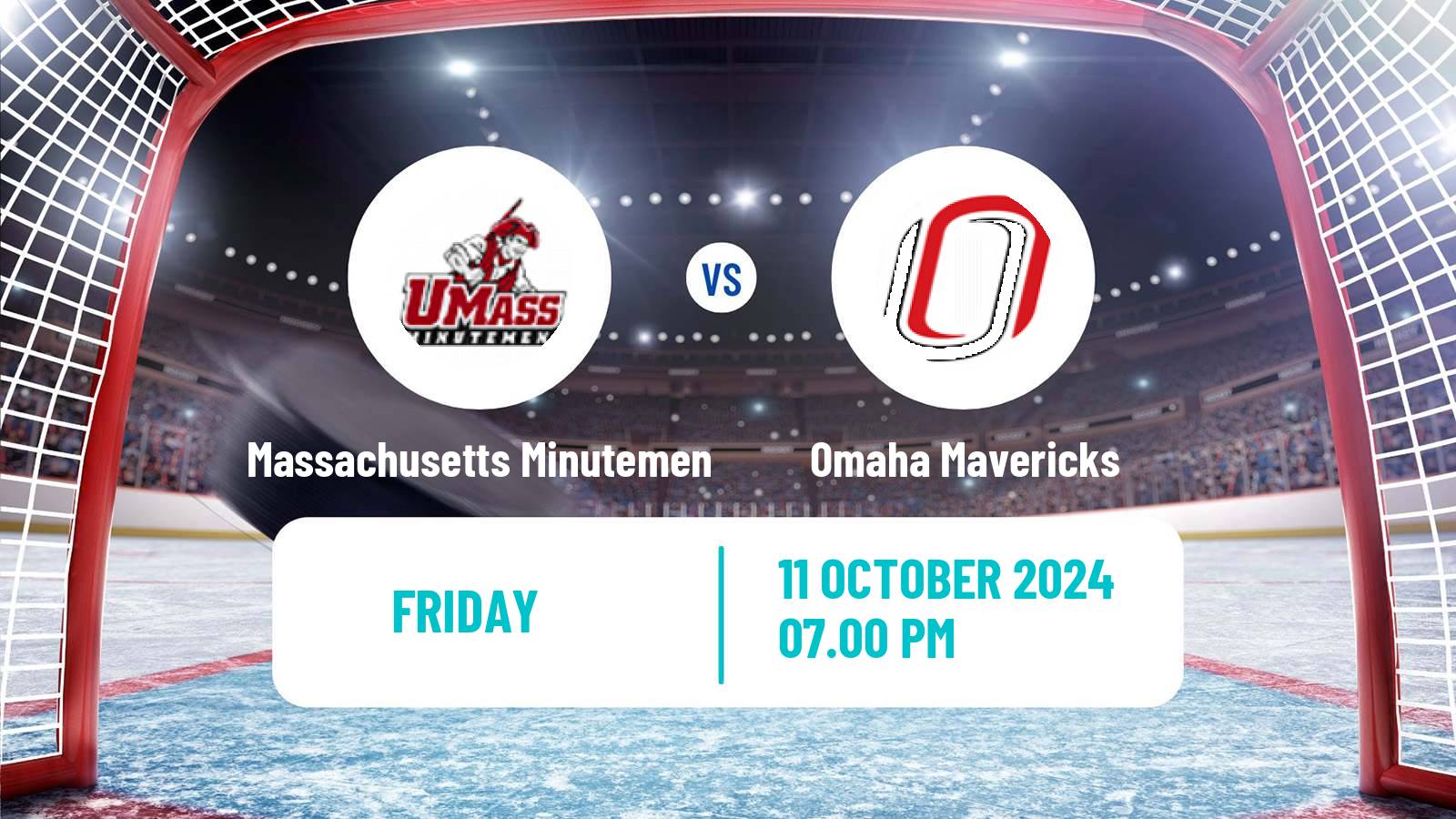 Hockey NCAA Hockey Massachusetts Minutemen - Omaha Mavericks