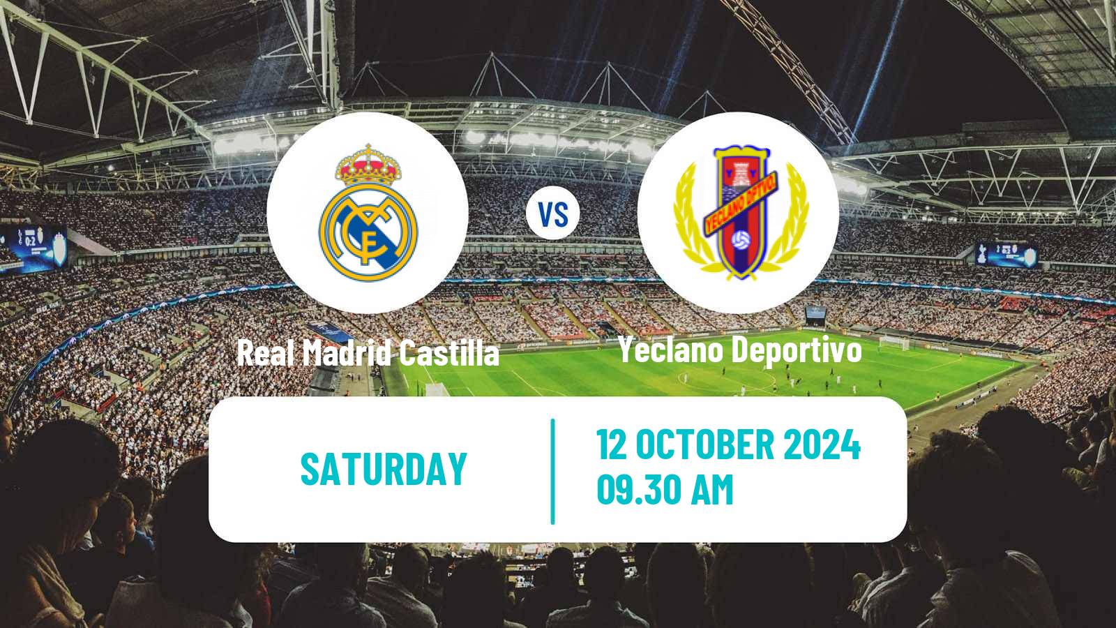 Soccer Spanish Primera RFEF Group 2 Real Madrid Castilla - Yeclano Deportivo