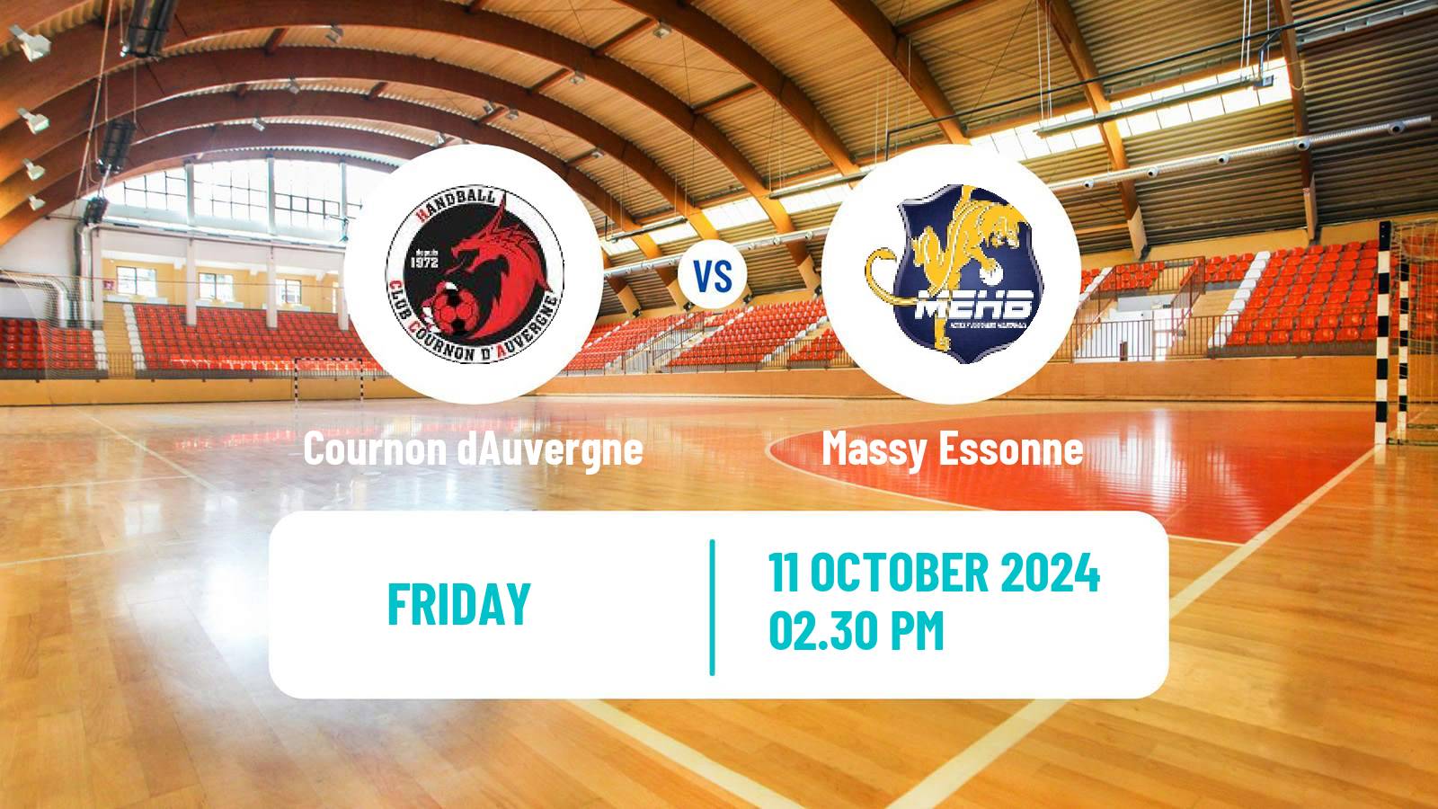 Handball French Proligue Handball Cournon dAuvergne - Massy Essonne