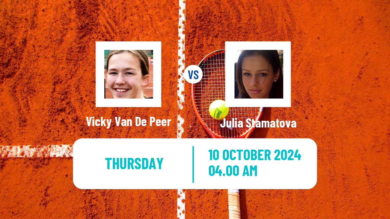 Tennis ITF W15 Monastir 39 Women Vicky Van De Peer - Julia Stamatova