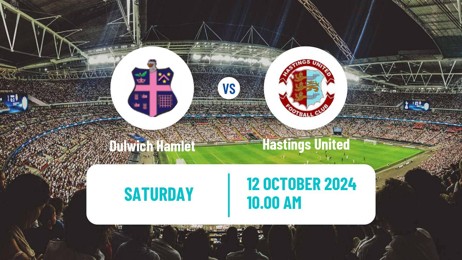 Soccer English Isthmian League Premier Division Dulwich Hamlet - Hastings United