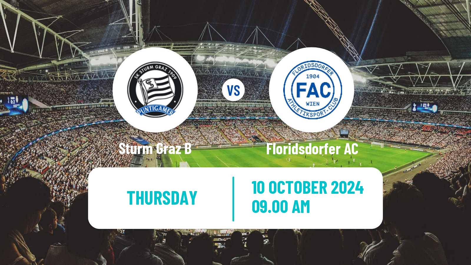 Soccer Club Friendly Sturm Graz B - Floridsdorfer AC