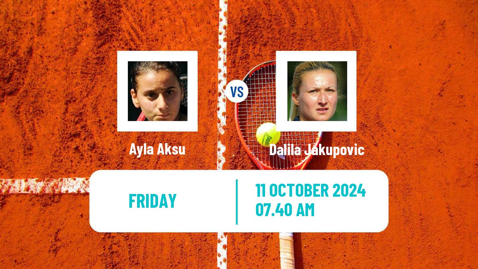 Tennis ITF W35 Joue Les Tours Women Ayla Aksu - Dalila Jakupovic