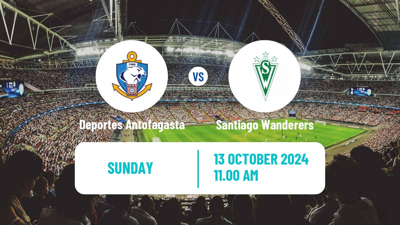 Soccer Chilean Primera B Deportes Antofagasta - Santiago Wanderers