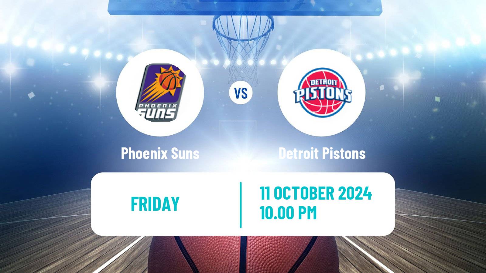 Basketball NBA Phoenix Suns - Detroit Pistons