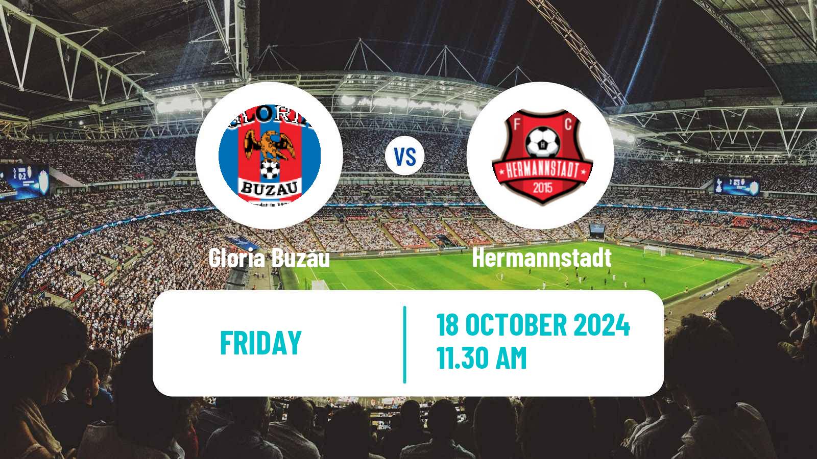 Soccer Romanian Liga 1 Gloria Buzău - Hermannstadt