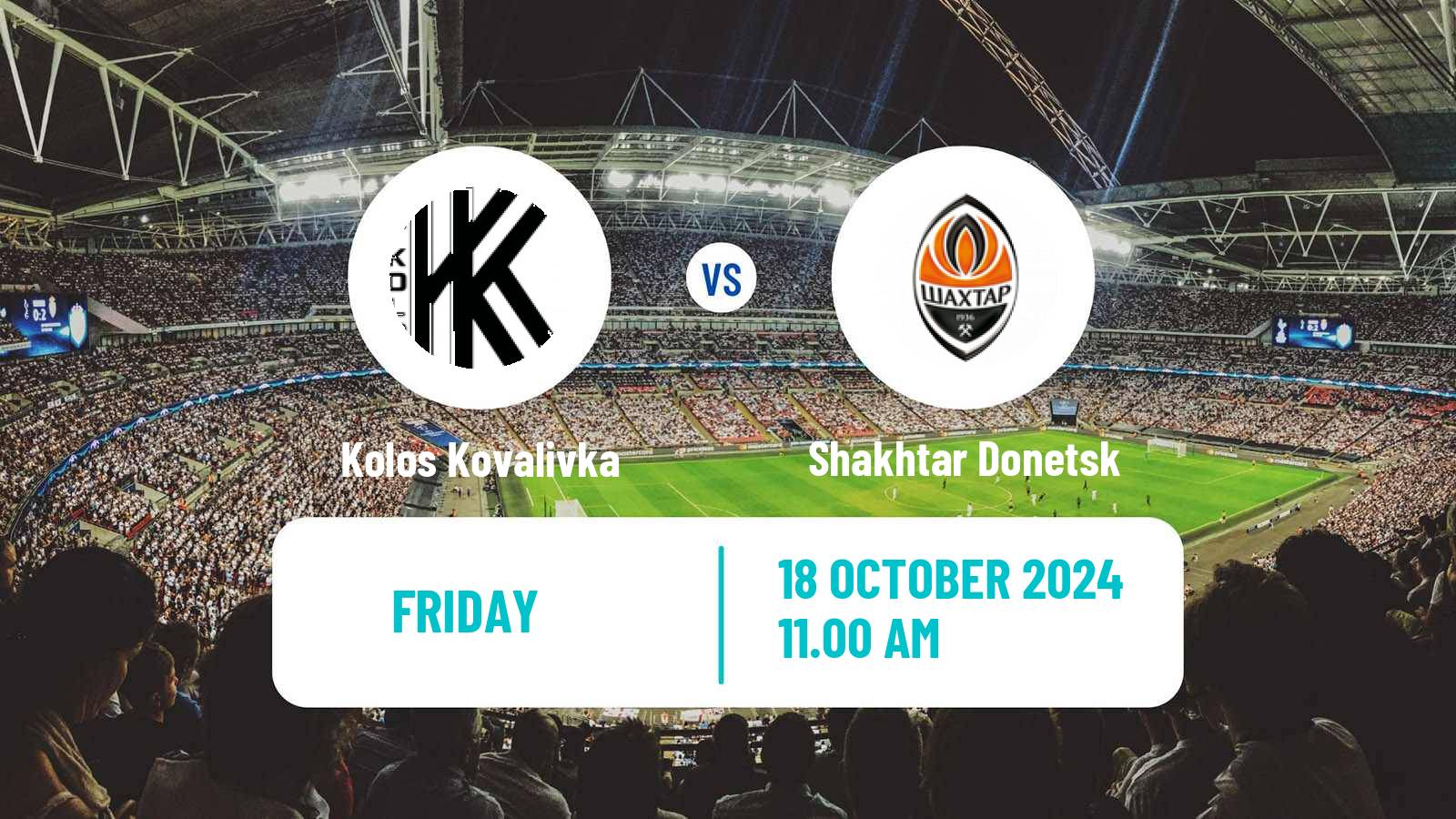 Soccer Ukrainian Premier League Kolos Kovalivka - Shakhtar Donetsk