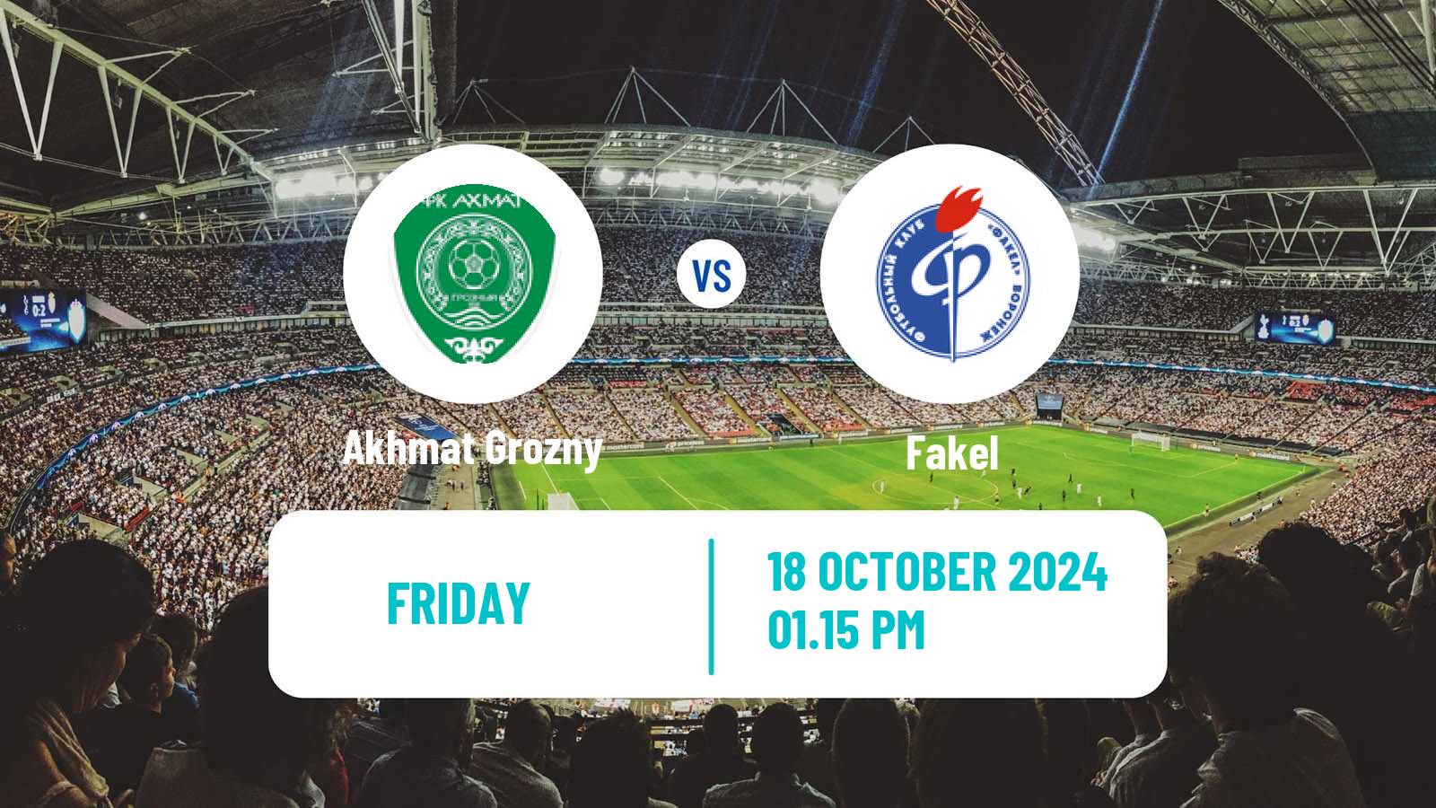 Soccer Russian Premier League Akhmat Grozny - Fakel