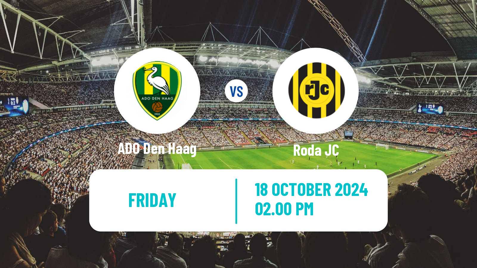 Soccer Dutch Eerste Divisie ADO Den Haag - Roda