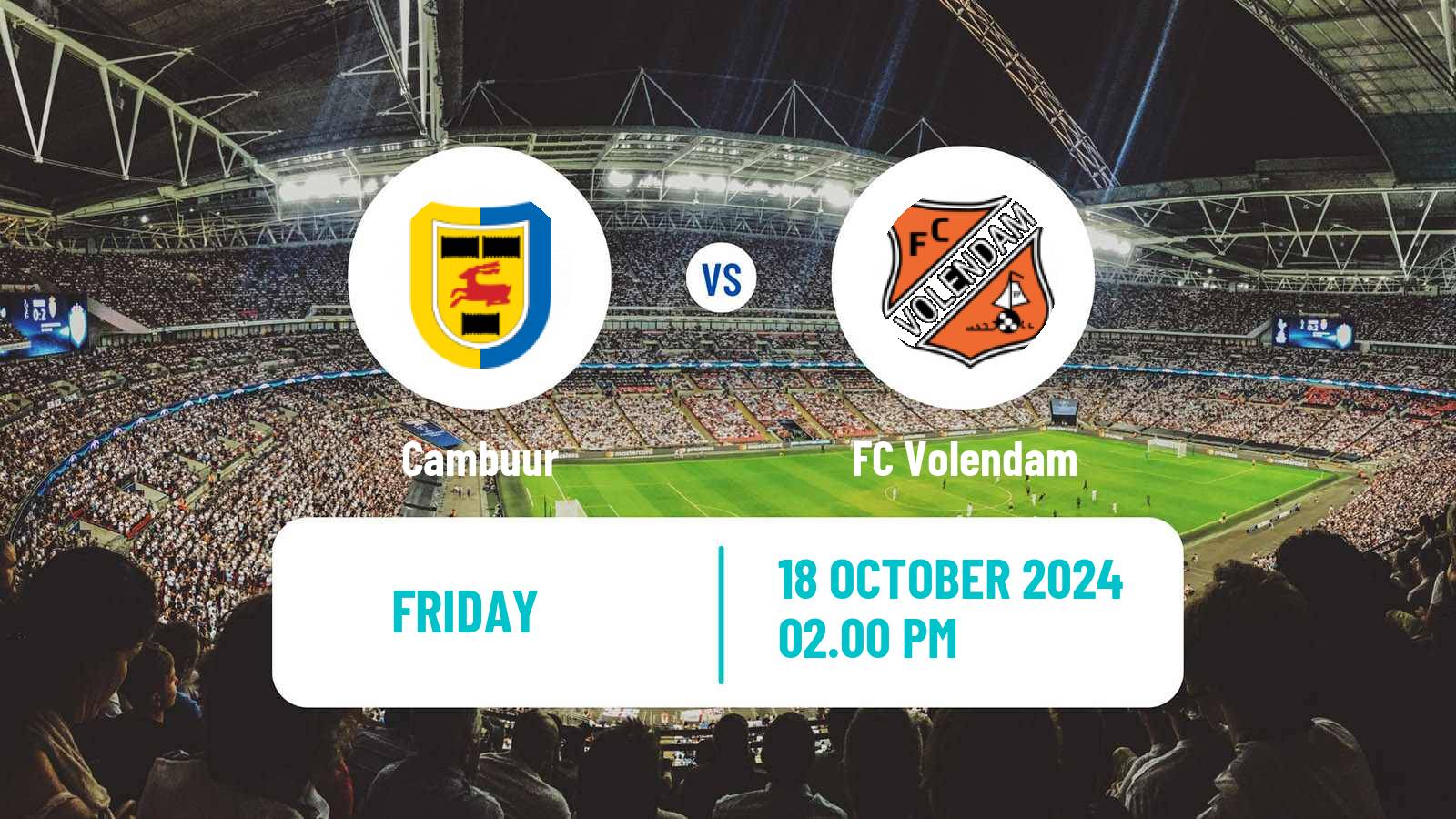 Soccer Dutch Eerste Divisie Cambuur - Volendam