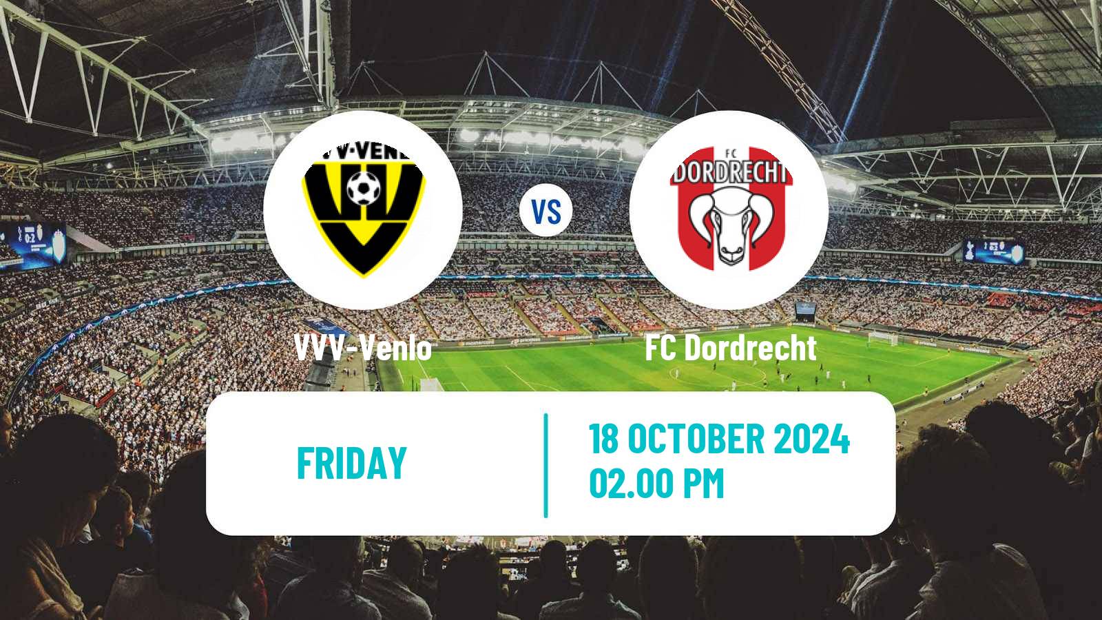 Soccer Dutch Eerste Divisie VVV-Venlo - Dordrecht