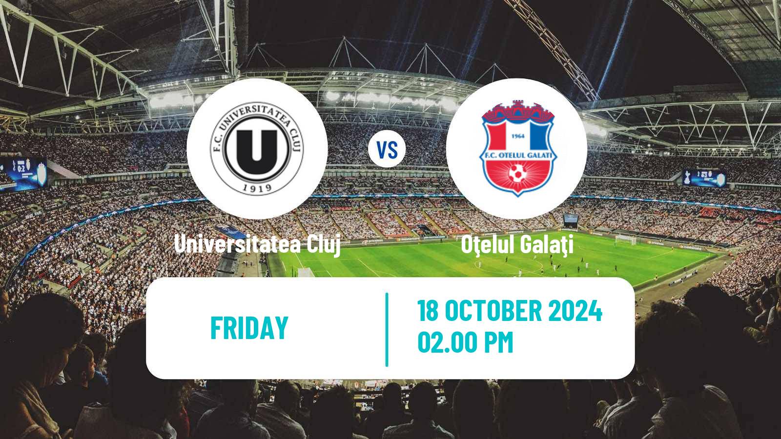 Soccer Romanian Liga 1 Universitatea Cluj - Oţelul Galaţi