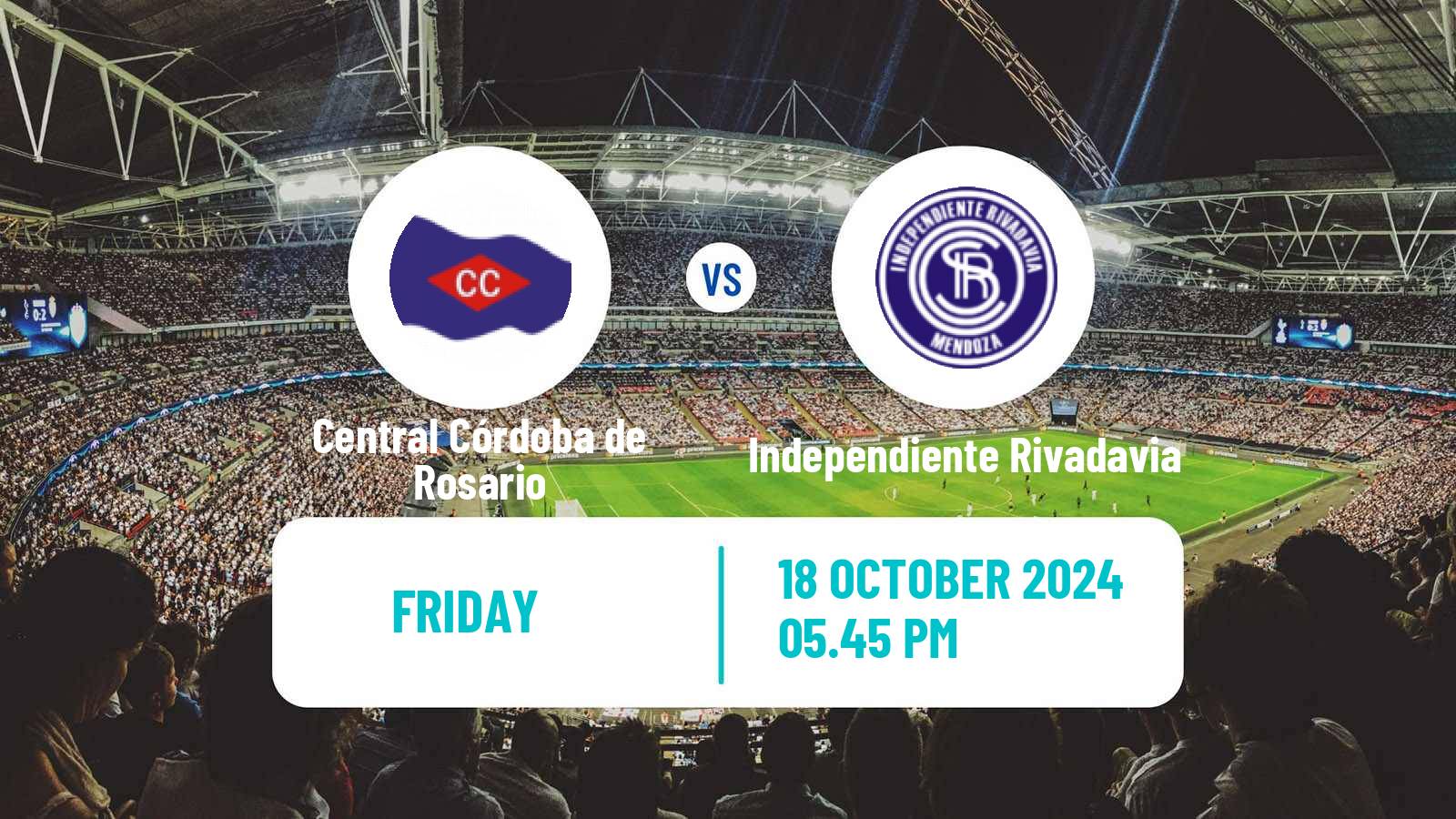 Soccer Argentinian Liga Profesional Central Córdoba de Rosario - Independiente Rivadavia