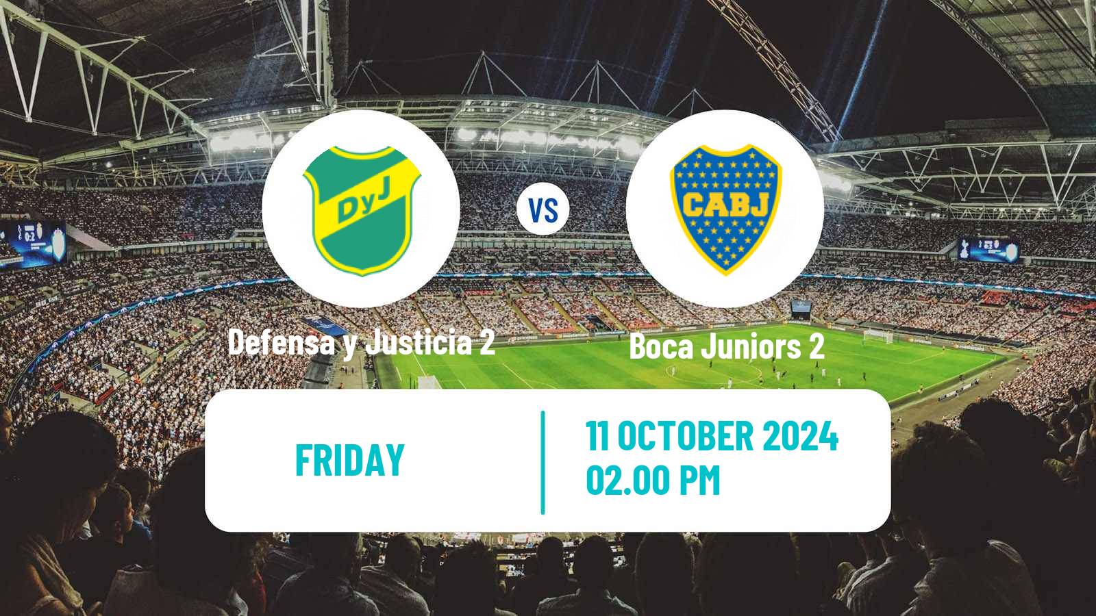 Soccer Argentinian Reserve League Defensa y Justicia 2 - Boca Juniors 2