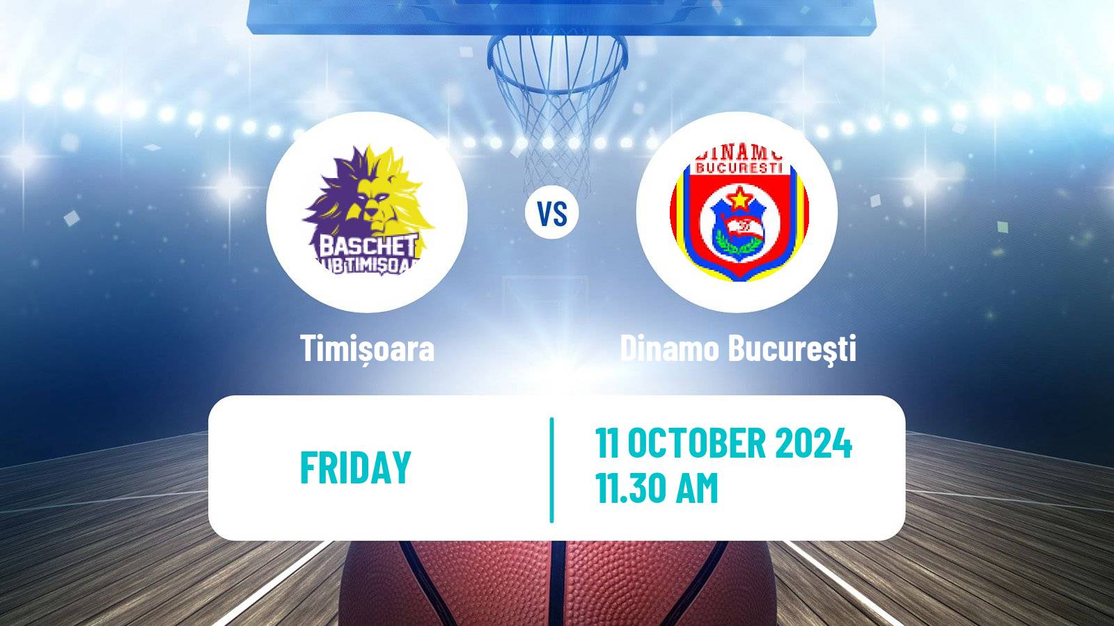 Basketball Romanian Divizia A Basketball Timișoara - Dinamo Bucureşti