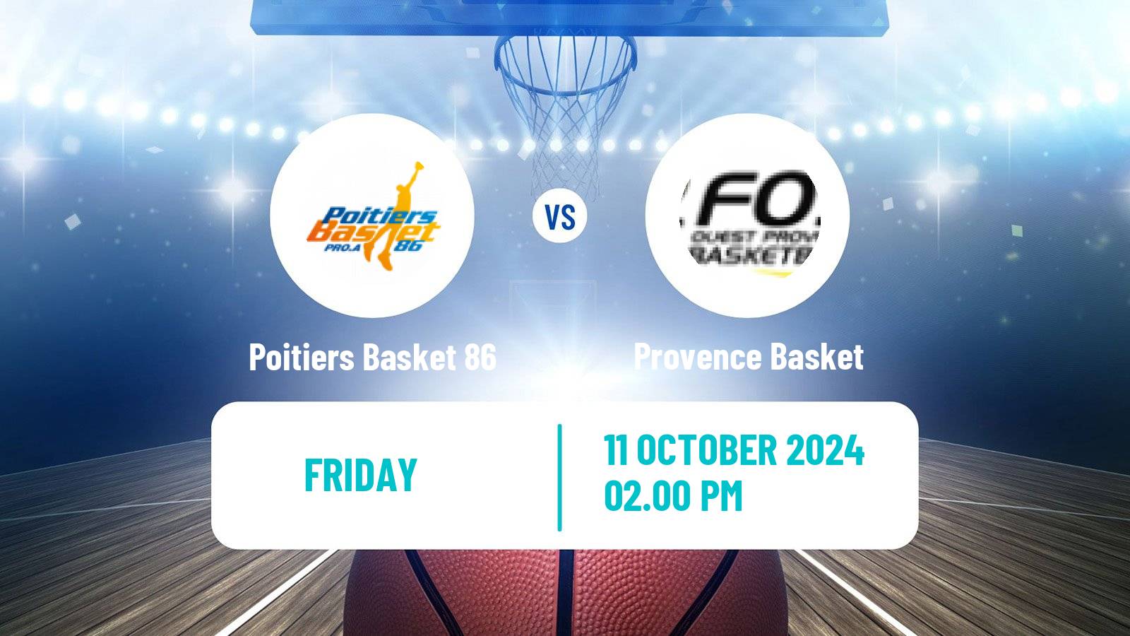 Basketball French LNB Pro B Poitiers Basket 86 - Provence Basket