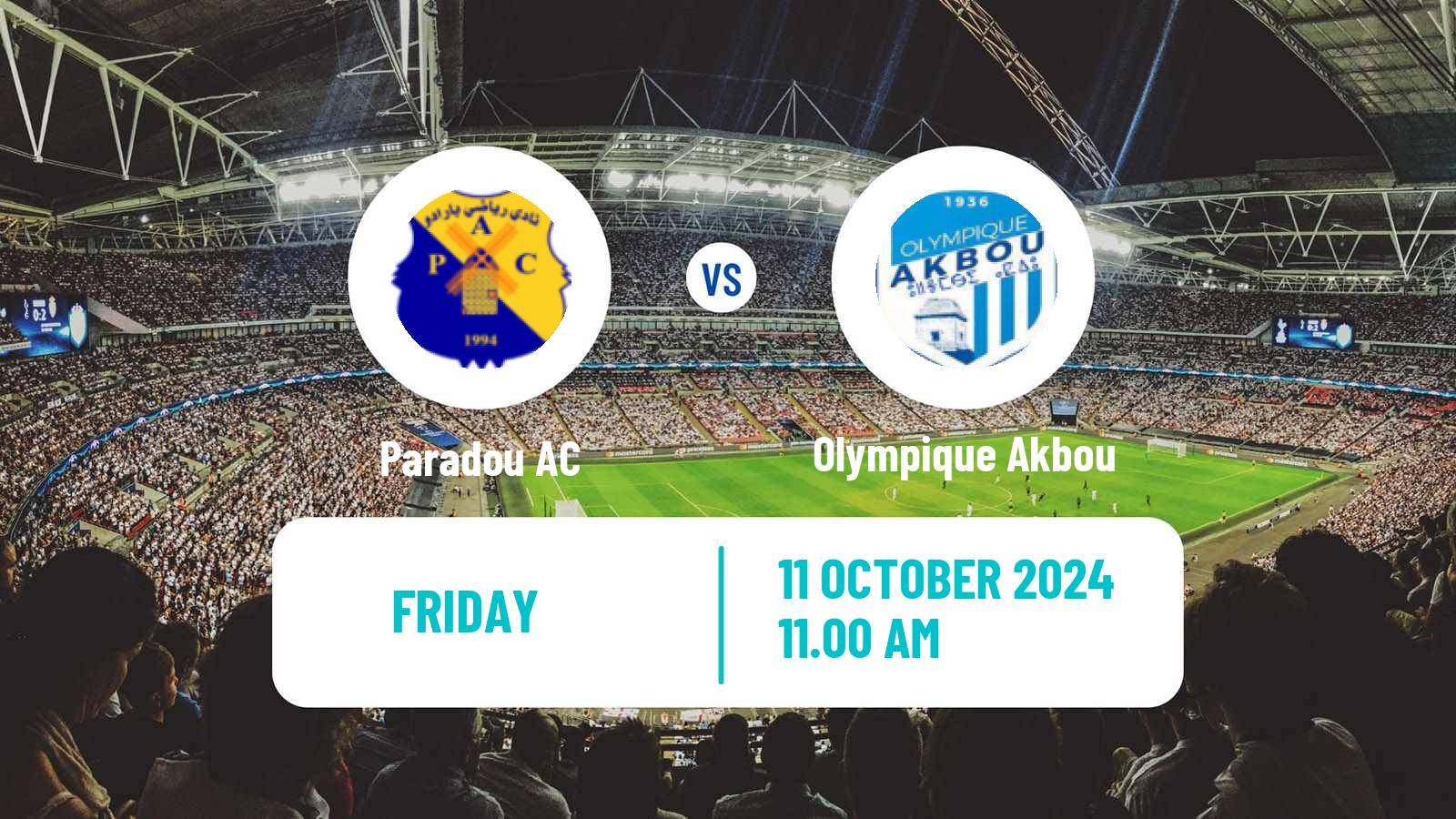 Soccer Algerian Ligue 1 Paradou - Olympique Akbou