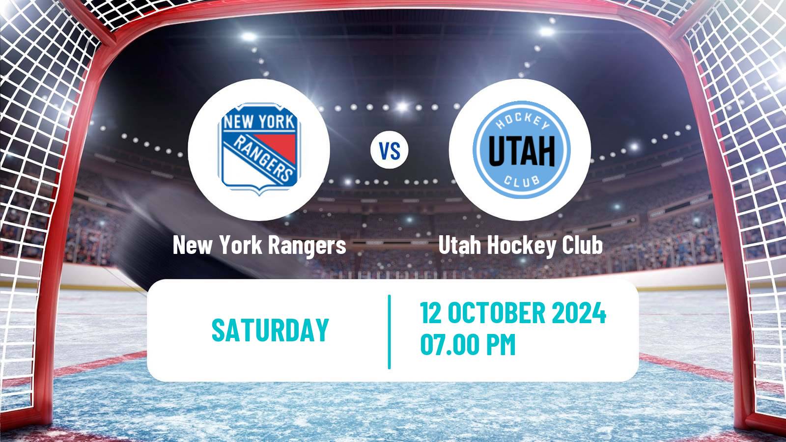 Hockey NHL New York Rangers - Utah Hockey Club