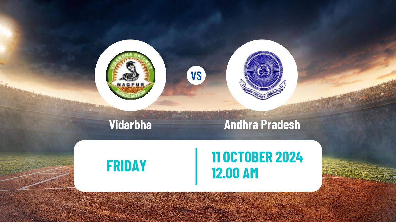 Cricket Ranji Trophy Vidarbha - Andhra Pradesh