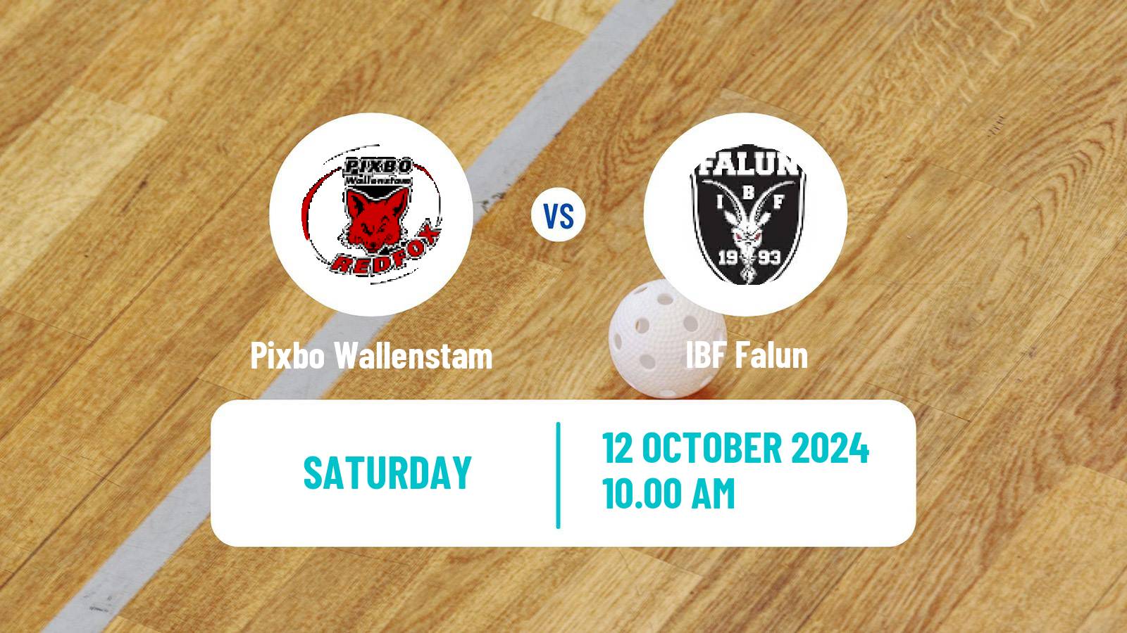 Floorball Swedish Superligan Floorball Pixbo Wallenstam - Falun