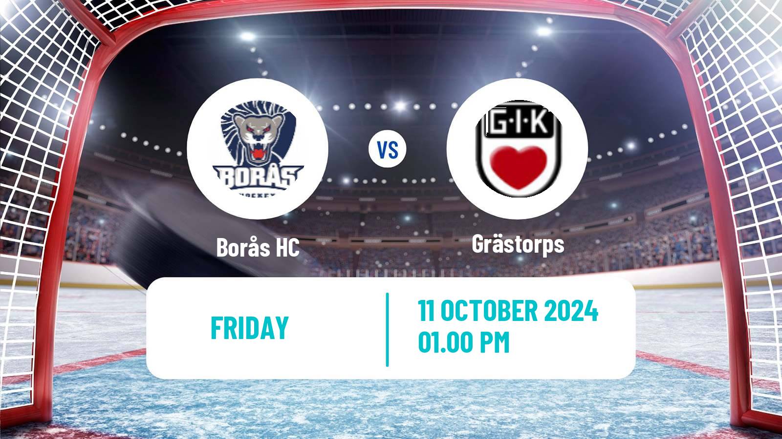 Hockey Swedish HockeyEttan Vastra Borås - Grästorps