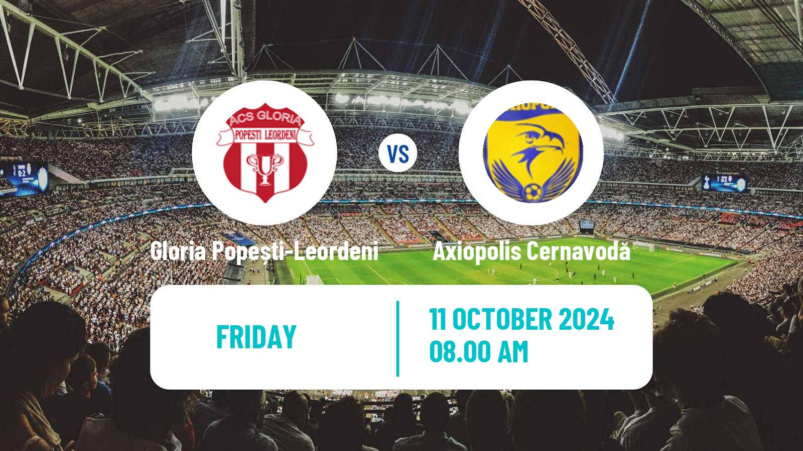 Soccer Romanian Liga 3 - Seria 3 Gloria Popești-Leordeni - Axiopolis Cernavodă