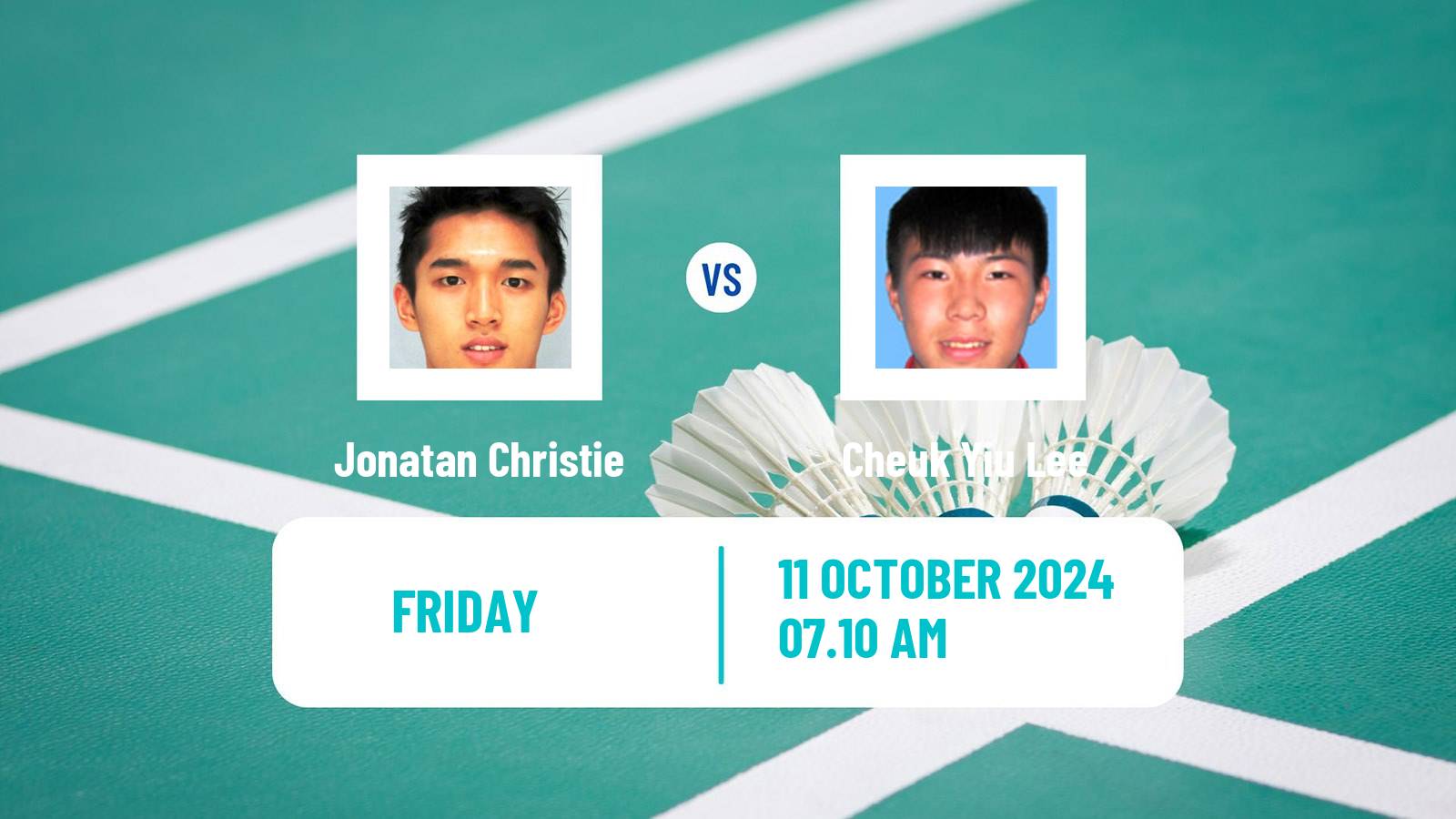 Badminton BWF World Tour Arctic Open Men Jonatan Christie - Cheuk Yiu Lee