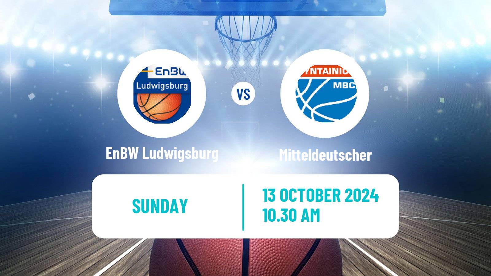 Basketball German Cup Basketball EnBW Ludwigsburg - Mitteldeutscher