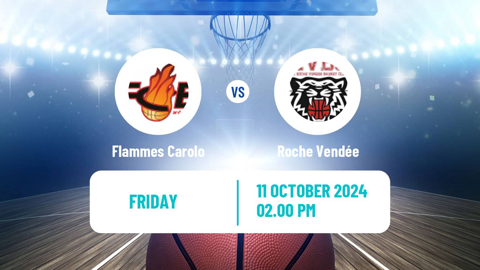 Basketball French LFB Flammes Carolo - Roche Vendée