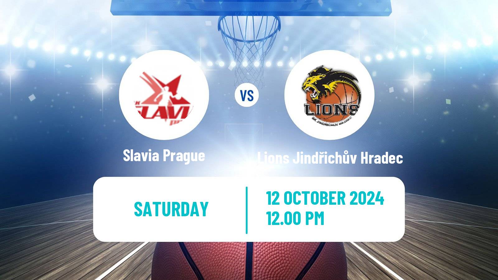 Basketball Czech NBL Slavia Prague - Lions Jindřichův Hradec