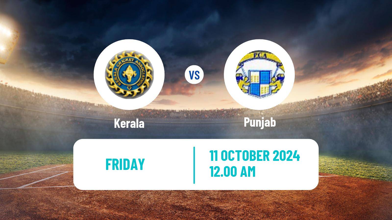 Cricket Ranji Trophy Kerala - Punjab