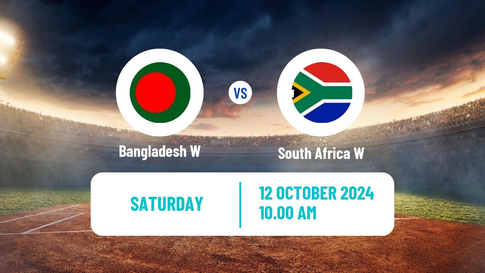 Cricket ICC World Twenty20 Women Bangladesh W - South Africa W