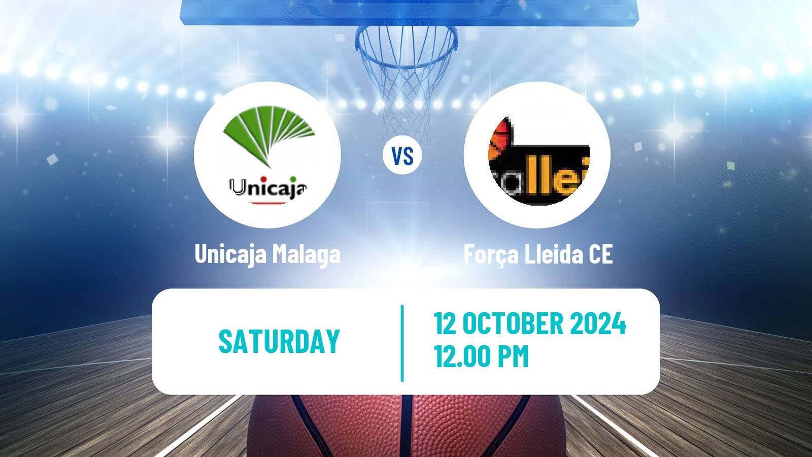 Basketball Spanish ACB League Unicaja Malaga - Força Lleida CE