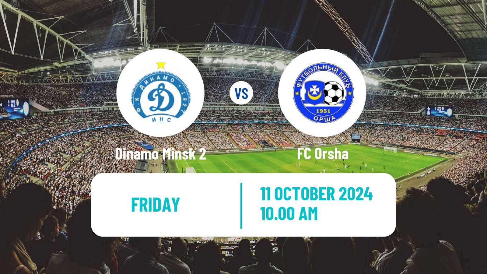 Soccer Belarusian Pershaya Liga Dinamo Minsk 2 - Orsha