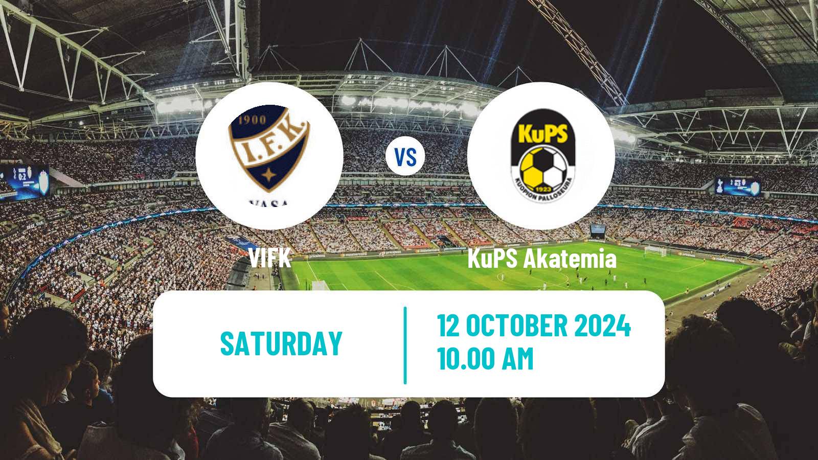 Soccer Finnish Ykkonen VIFK - KuPS Akatemia