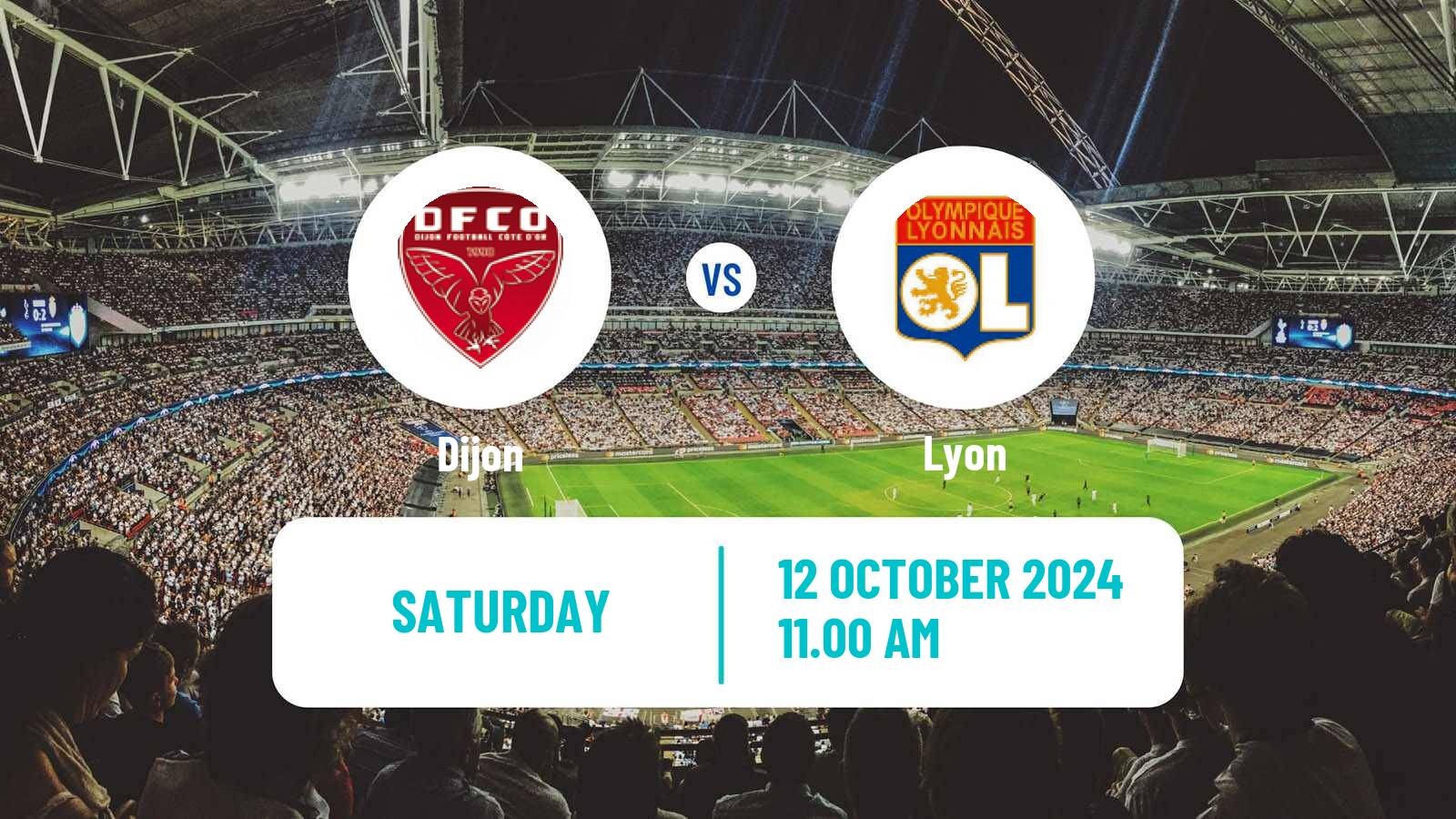 Soccer French Division 1 Women Dijon - Lyon