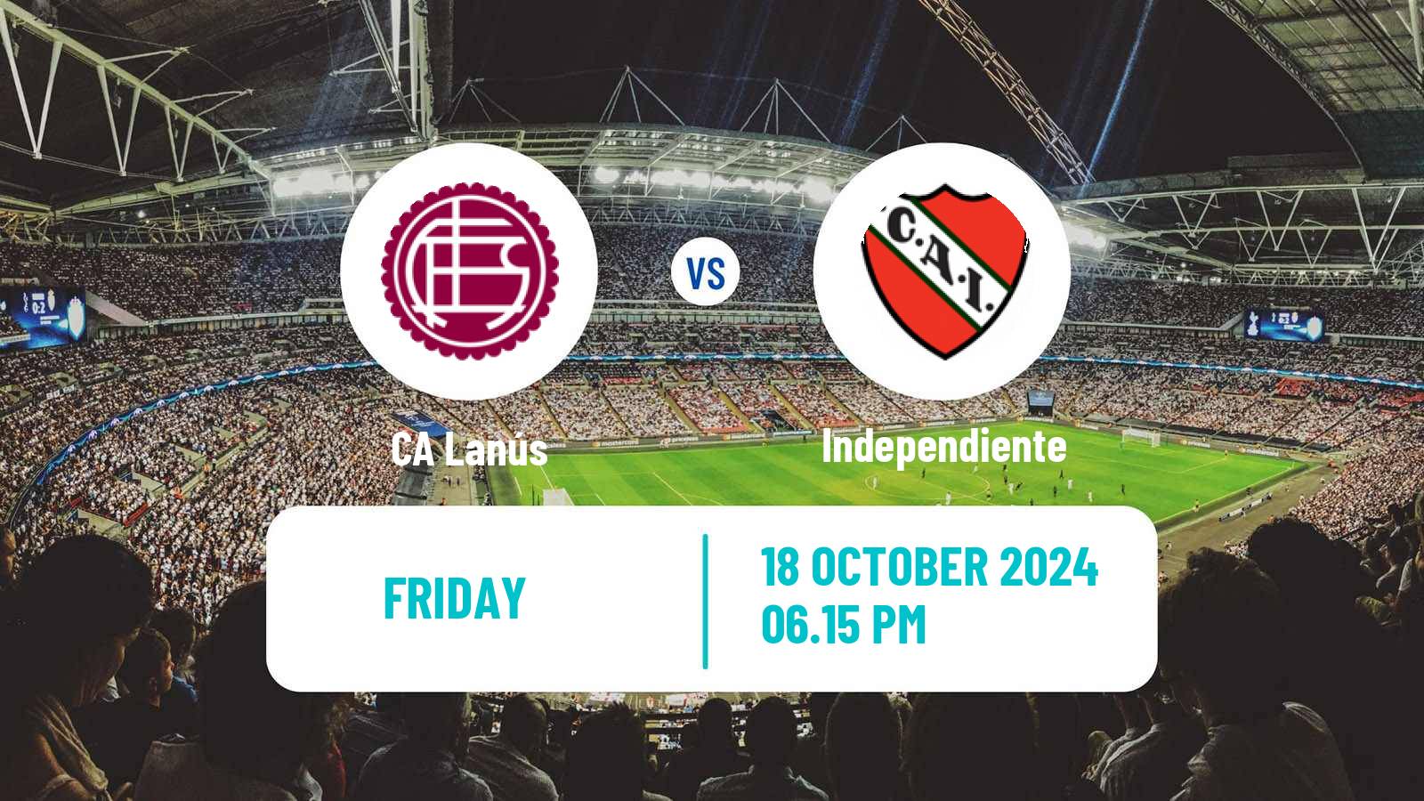 Soccer Argentinian Liga Profesional Lanús - Independiente