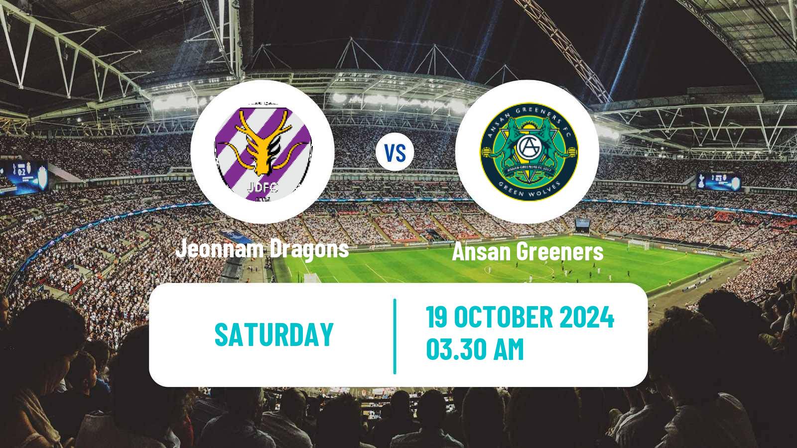 Soccer South Korean K-League 2 Jeonnam Dragons - Ansan Greeners