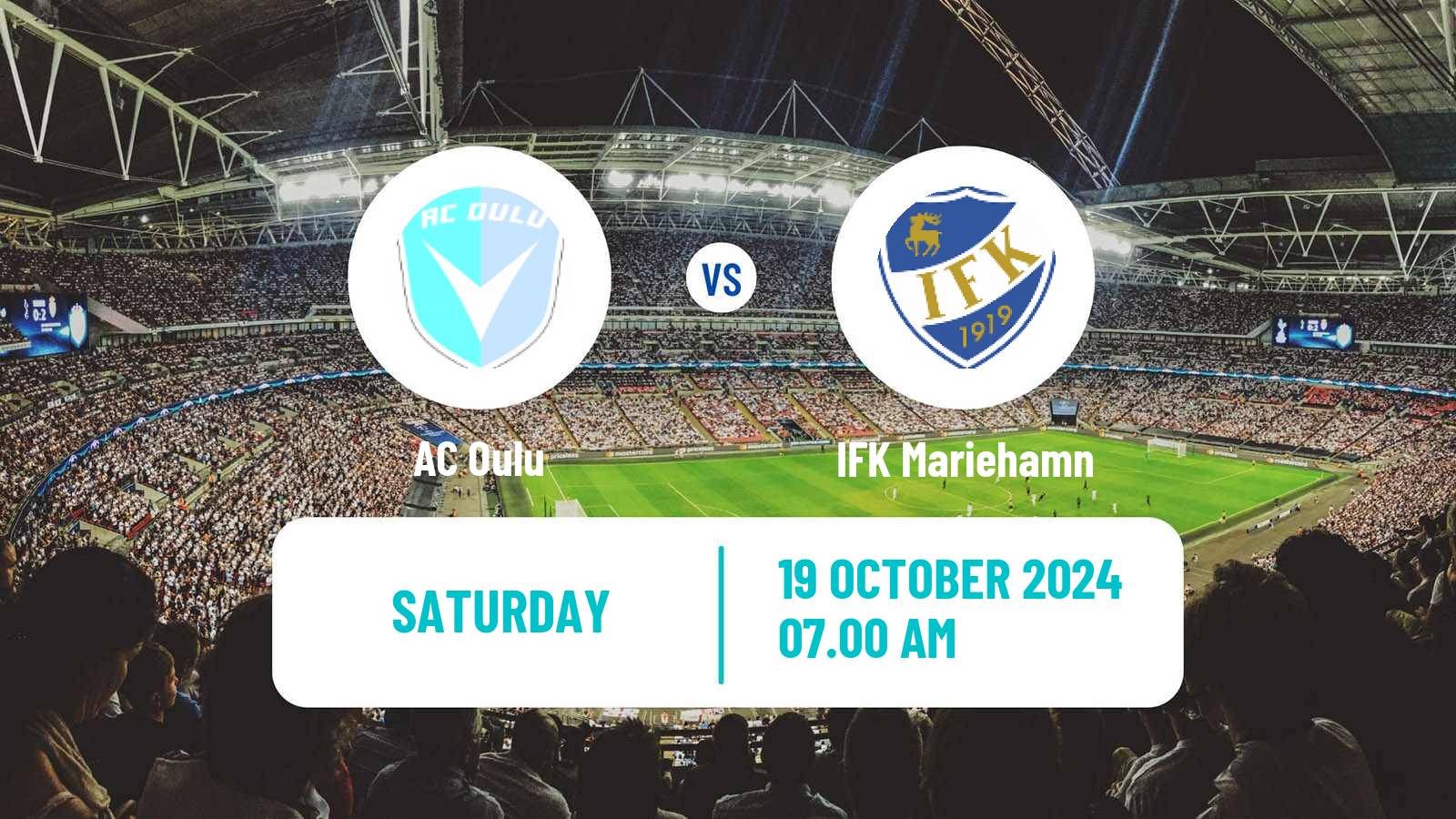 Soccer Finnish Veikkausliiga Oulu - IFK Mariehamn