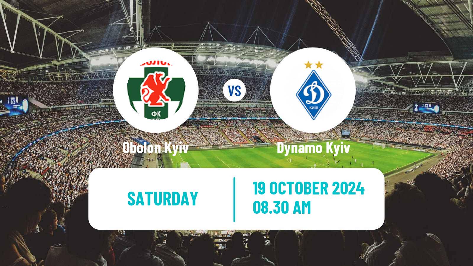 Soccer Ukrainian Premier League Obolon - Dynamo Kyiv