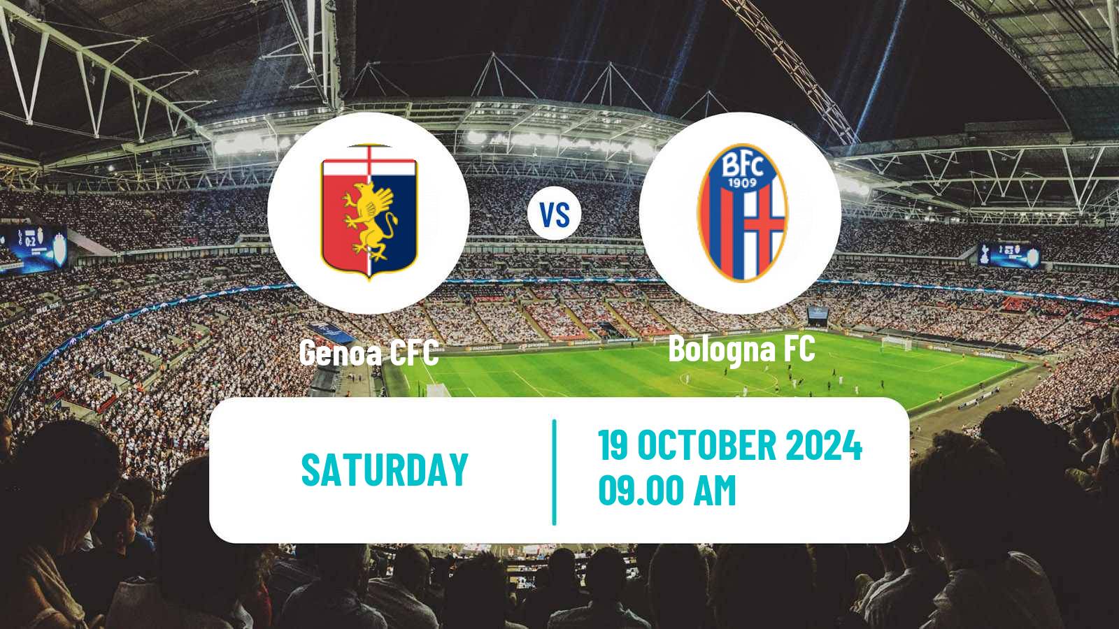 Soccer Italian Serie A Genoa - Bologna