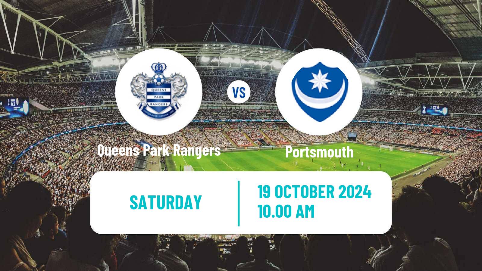 Soccer English League Championship Queens Park Rangers - Portsmouth