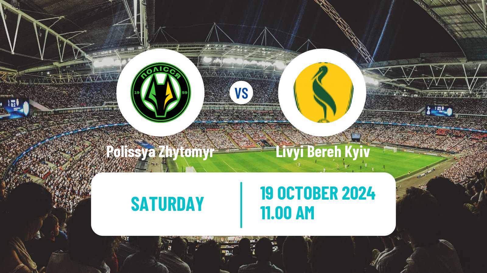 Soccer Ukrainian Premier League Polissya Zhytomyr - Livyi Bereh Kyiv