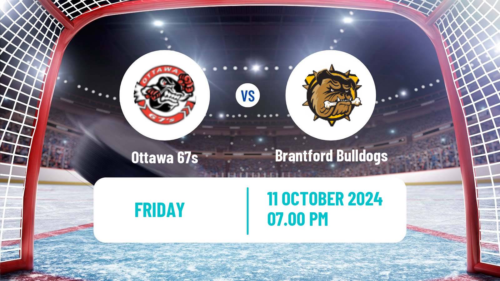 Hockey OHL Ottawa 67s - Brantford Bulldogs