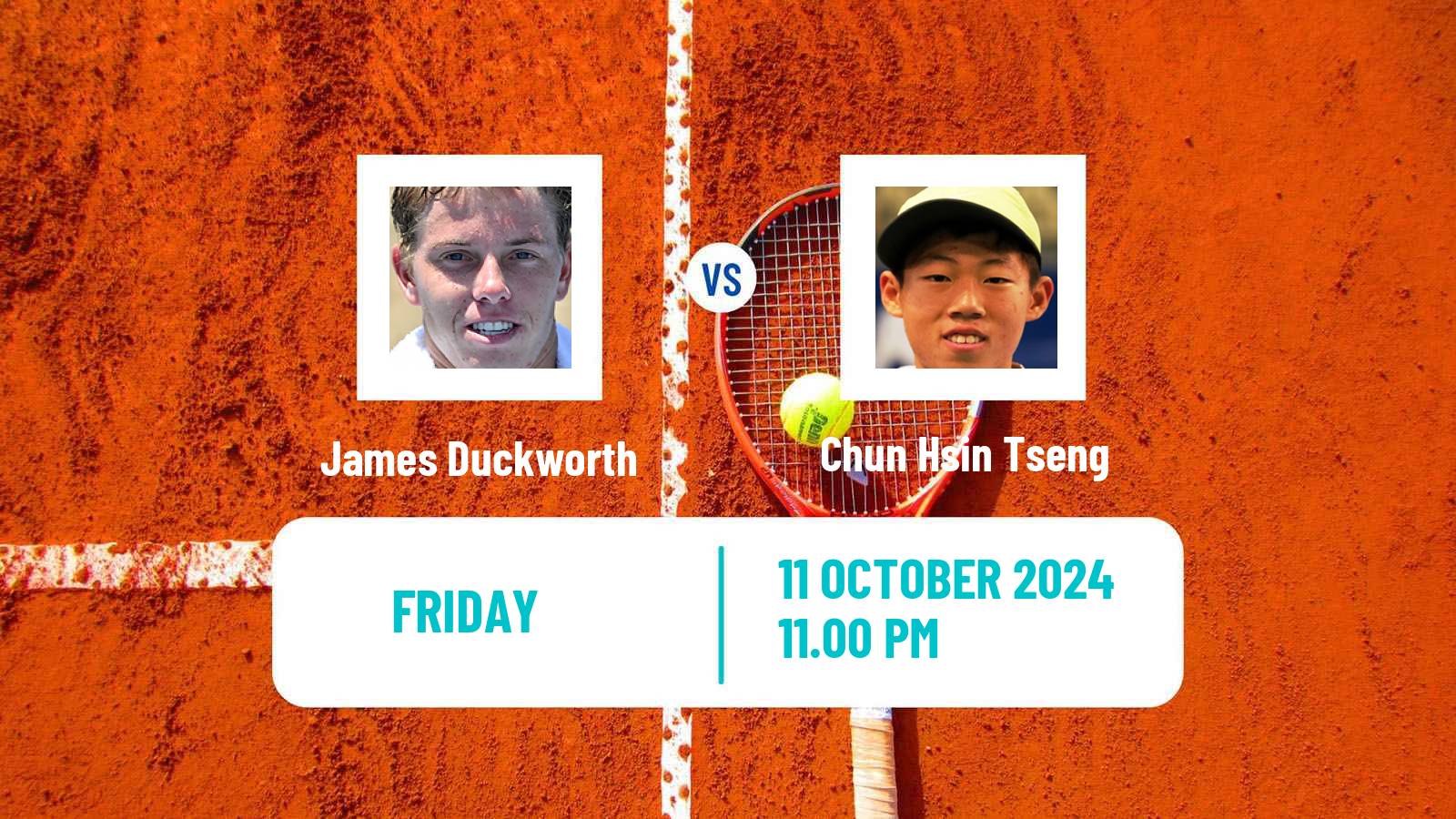 Tennis Hangzhou Challenger Men James Duckworth - Chun Hsin Tseng