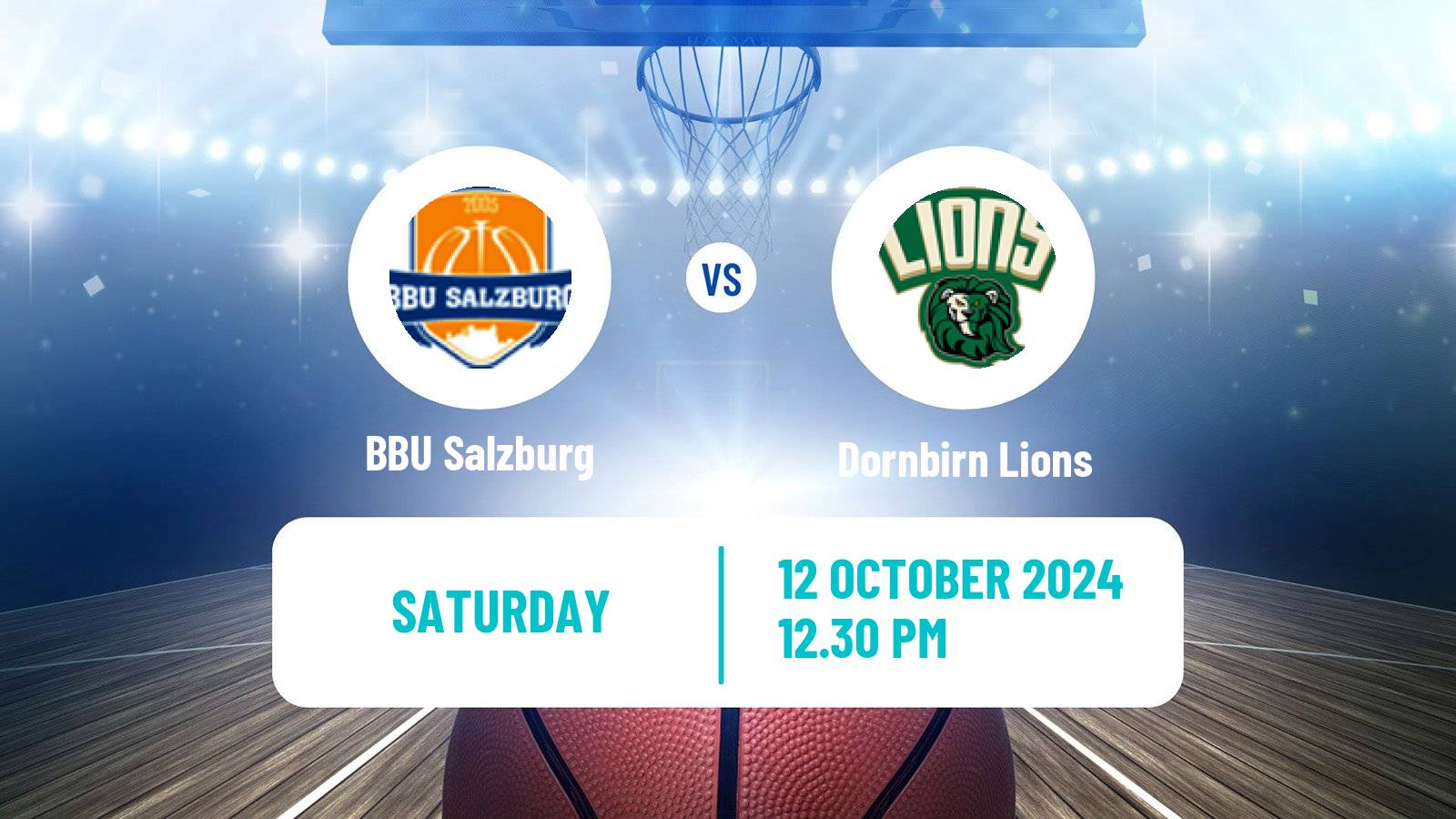 Basketball Austrian Zweite Liga Basketball BBU Salzburg - Dornbirn Lions