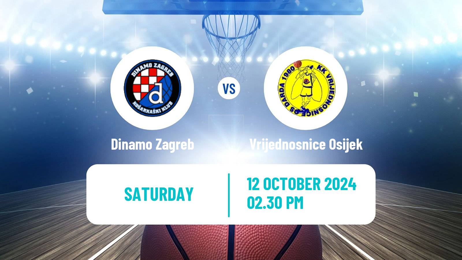 Basketball Croatian Premijer Liga Basketball Dinamo Zagreb - Vrijednosnice Osijek