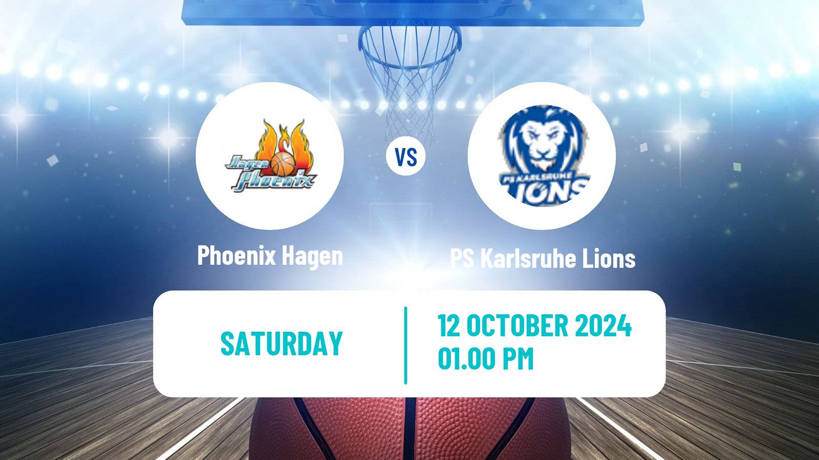 Basketball German Pro A Basketball Phoenix Hagen - PS Karlsruhe Lions